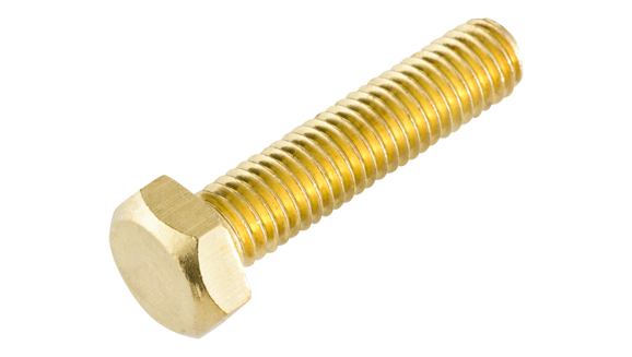 Zeskanttapbout messing M10 X 40 sw17