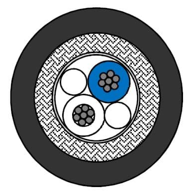 DMX kabel 1x2x0,22mm2 Foil+Braid 110 OHM PVC-FLEX zwart Draka