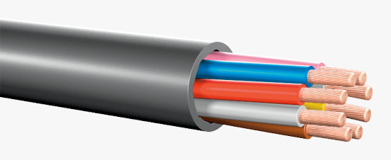 Luidsprekerkabel  2x2,5mm2 PVC donkergrijs