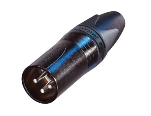 XLR kabeldeel 3 pin pen zwarte behuizing zilvercontacten XX