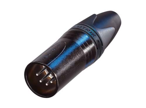 XLR kabeldeel 5 pin pen zwarte behuizing zilvercontacten XX