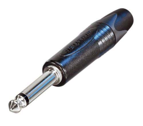 jack 6,3mm profi steker 2-polig zwart nikkel