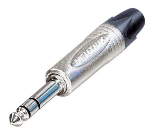 jack 6,3mm profi steker 3-polig nikkel nikkel