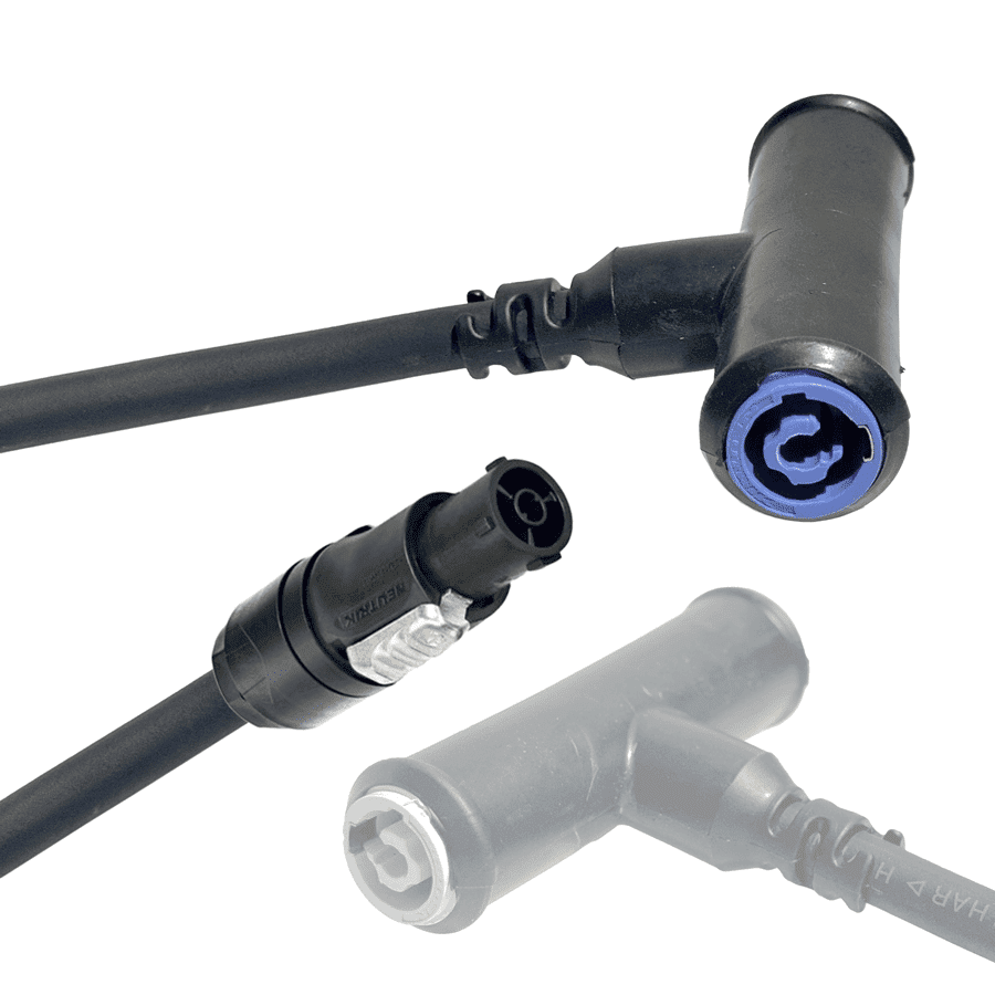 T-splitter powerCON blw/grs > H07RNF 3G2,5 1,0m powerCON True1