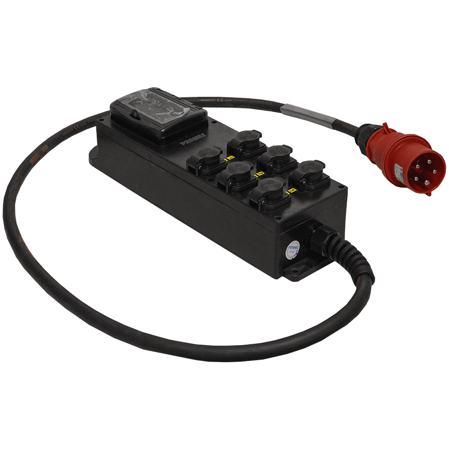 verdeelslof 32A 5p>RNF5G6-1,5m>6x powerCON TOP+KD [6ALNC] Siemens-PCE