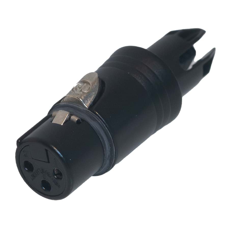XLR kabeldeel 5 pin bus zwarte behuizing zilvercontacten XX geen tule