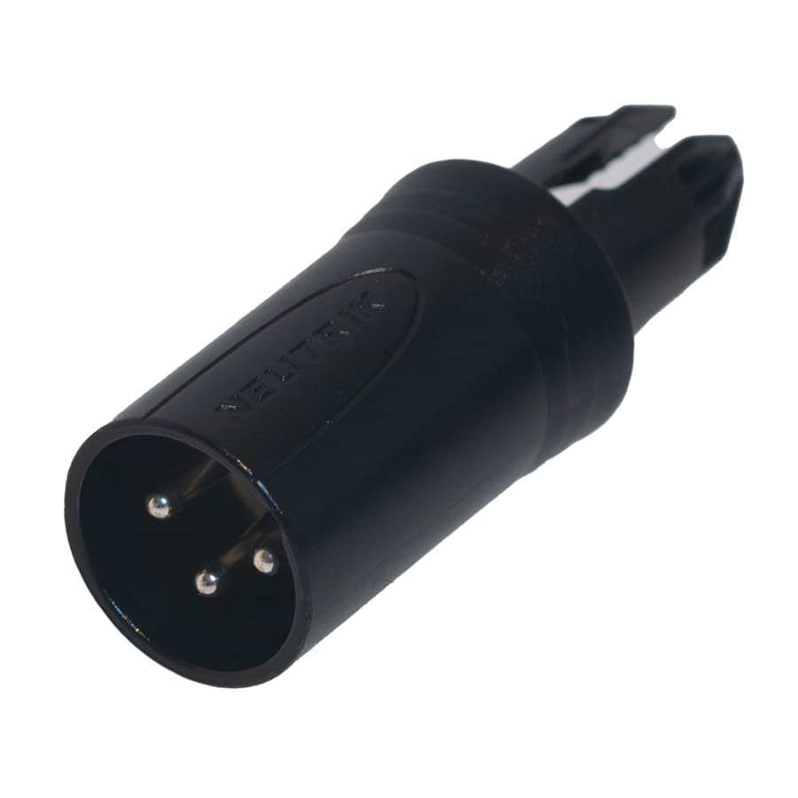 XLR kabeldeel 3 pin pen zwarte behuizing zilvercontacten XX geen tule