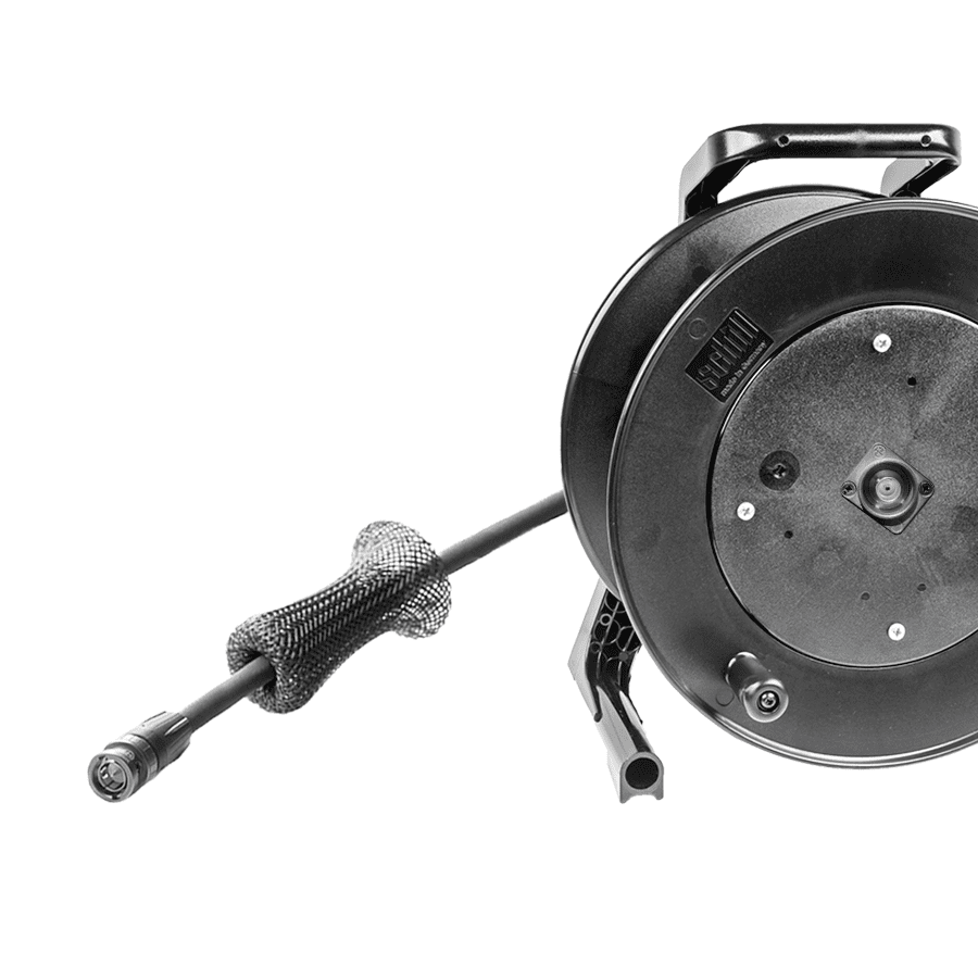 videokabel UHD HD-SDI Flex 1,2L-Dz PUR zwart  60m +haspel GT310+deur