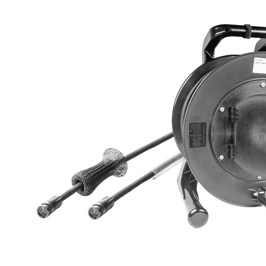 videokabel UHD HD-SDI Flex 1,2L-Dz PUR zwart 150m +haspel GT380+deur