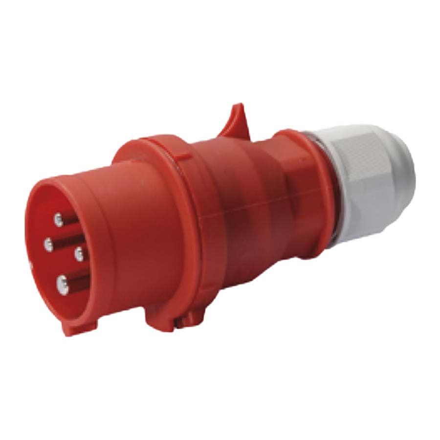 CEE steker 4p  16A 400V 6h rood IP44 Bals QuickConnect