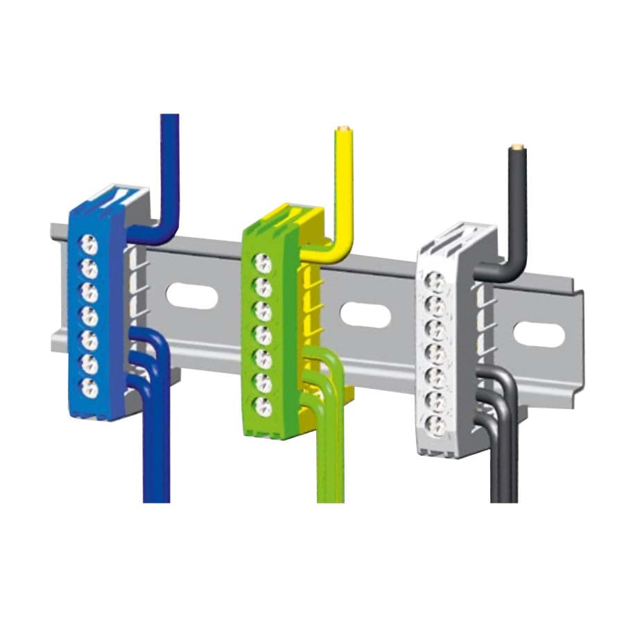 Verdeelklem 1F 12x10mm2 geel/groen