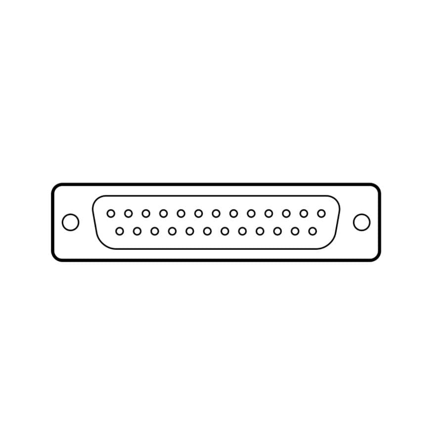 D-sub connector 25p female solder tinned 200 mating cycles