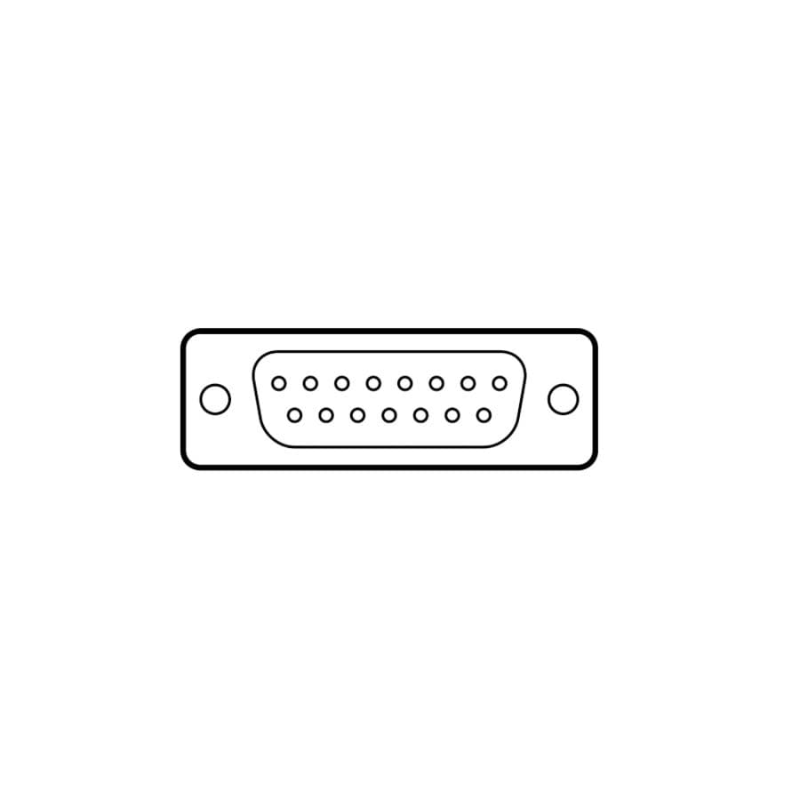 D-sub connector 15p female solder tinned