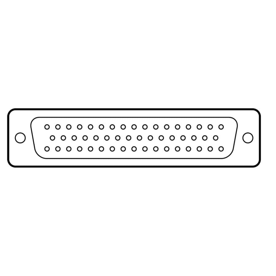 D-sub connector 50p male solder tinned dimple