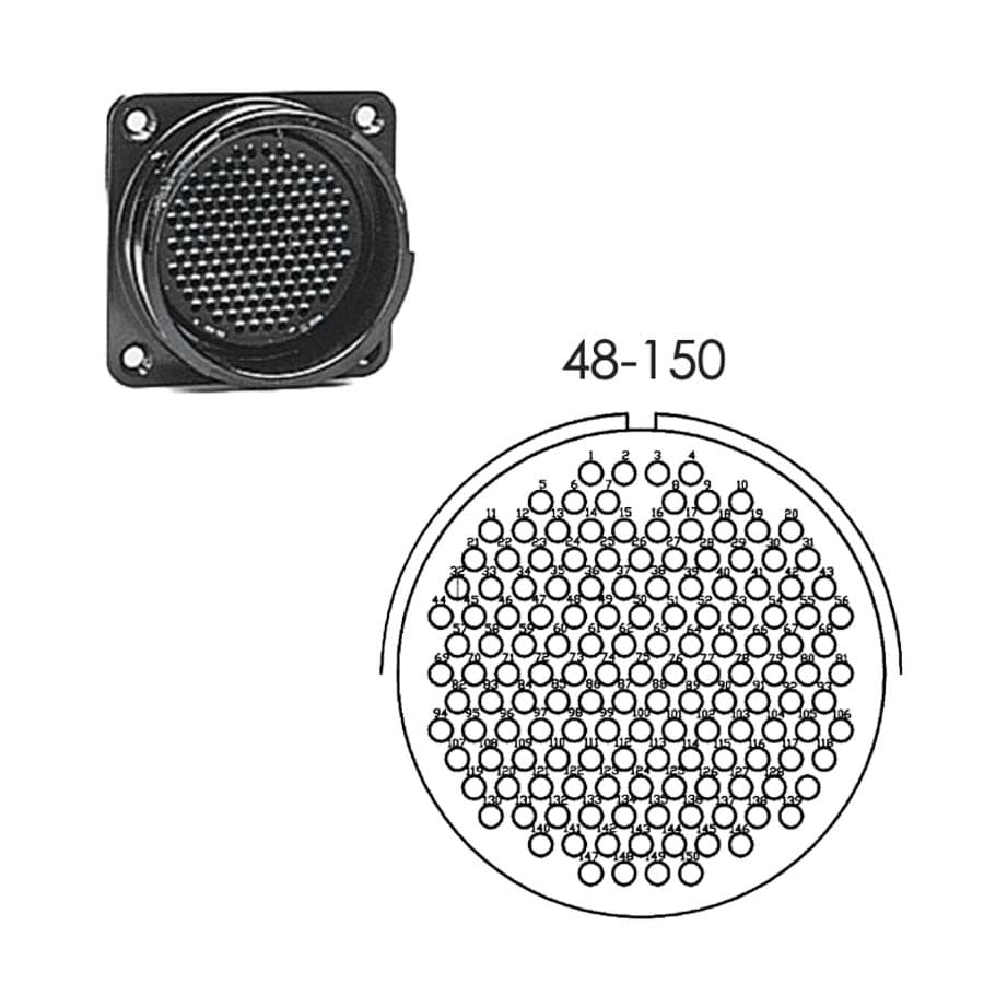 LK 150p panel w/out nut male Tourline crimp