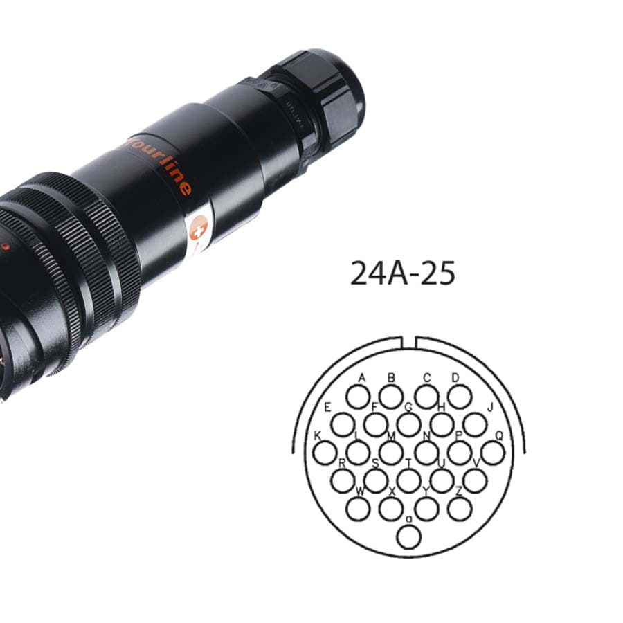 LK 25p cable connector w/out nut male d=9-14mm Tourline long crimp