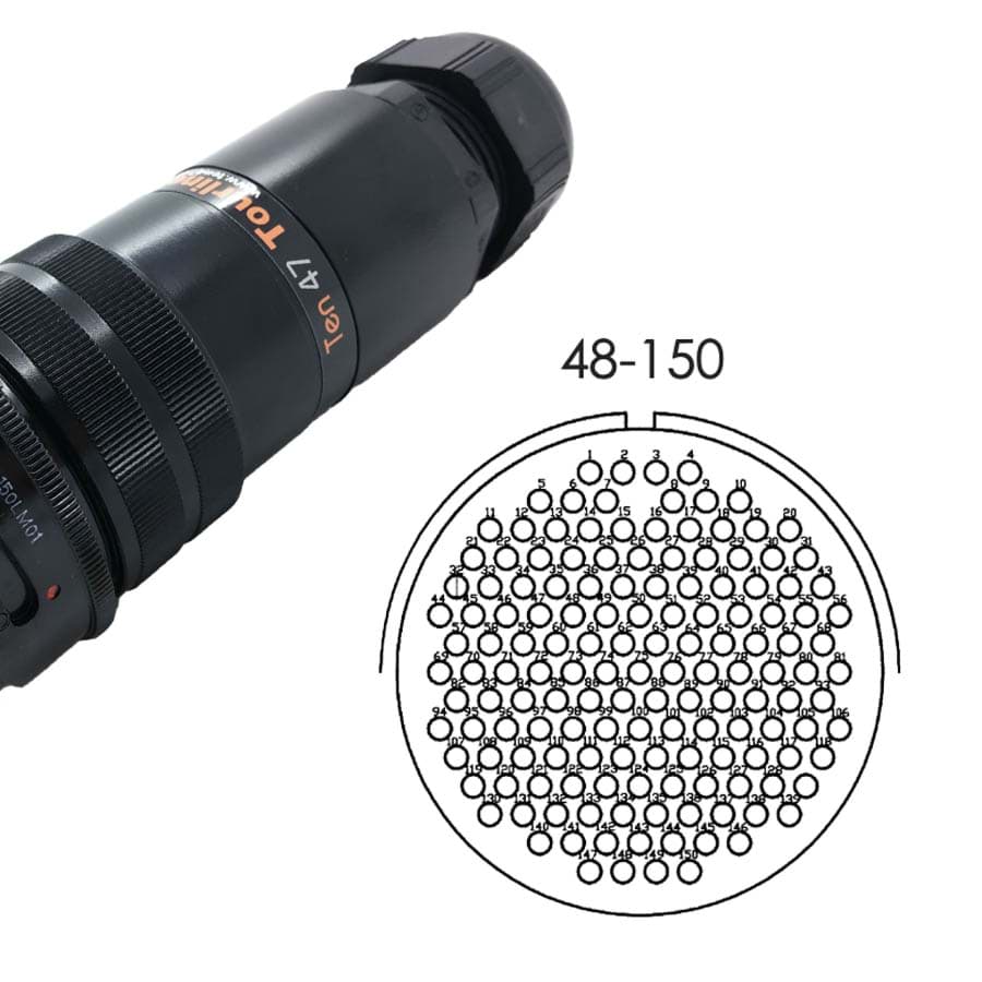 LK 150 cable connector w/out nut male d=24-32mm Tourline long crimp