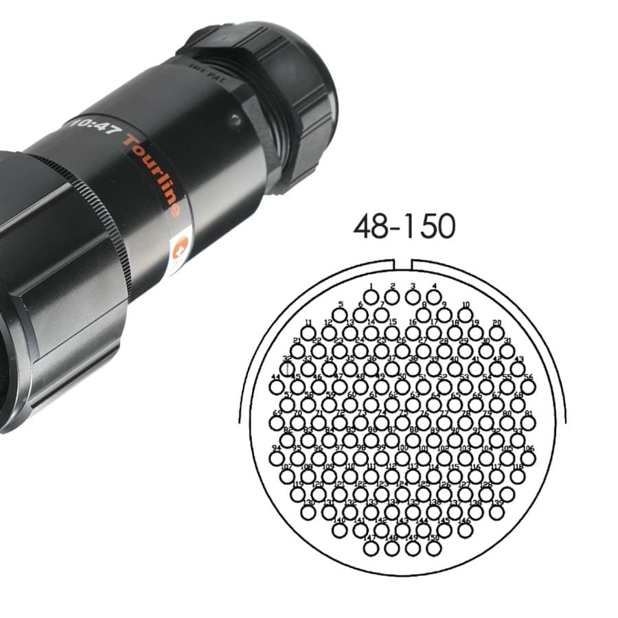 LK 150 cable connector with nut fem. d=24-32mm Tourline long crimp