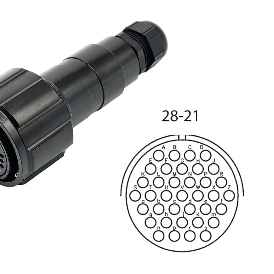 LK 37p cable connector with nut fem. d=13-18mm Tourline long crimp