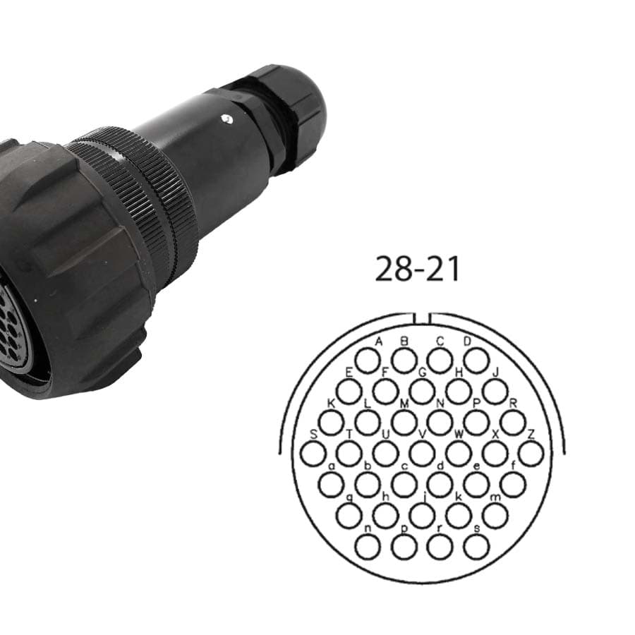 LK 37p cable connector with nut fem d=13-18mm T-line rubbershort crimp