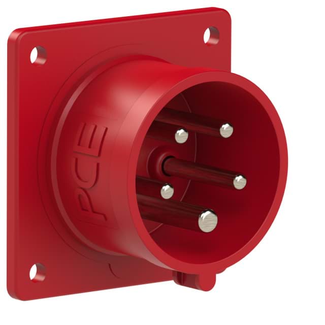 CEE toestel-inbouw 5p  16A 400V 6h rood 75x75mm IP44 PCE
