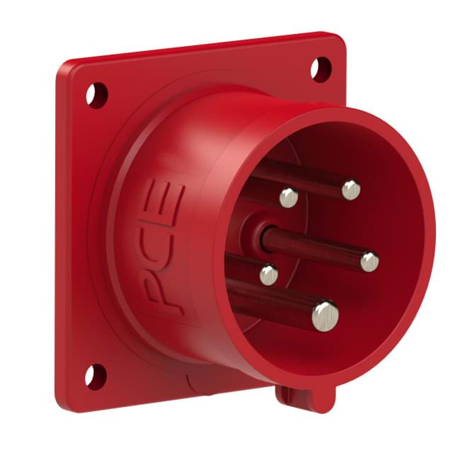 CEE toestel-inbouw 5p  16A 400V 6h rood 70x70mm IP44 PCE