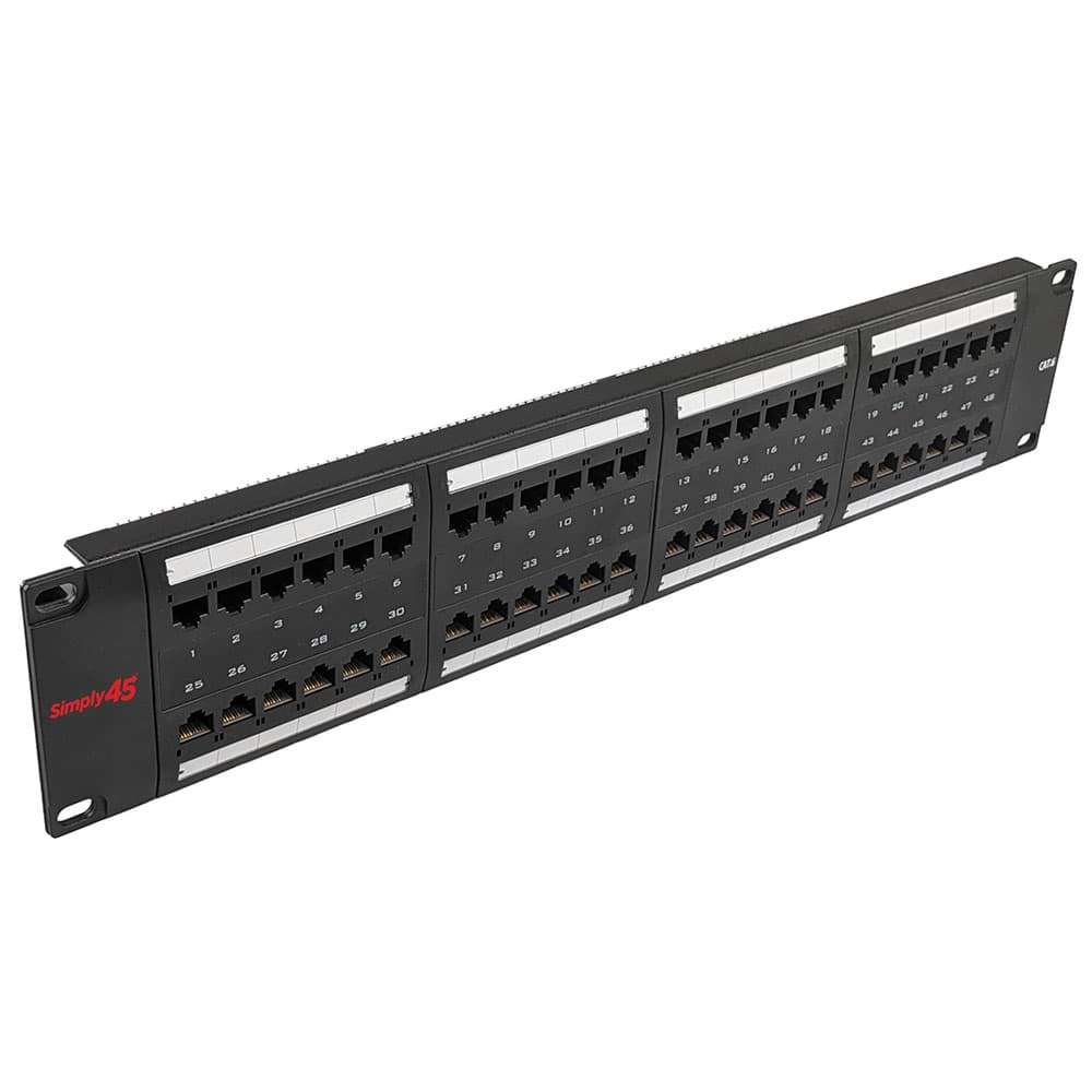 patchpaneel CAT5E UTP 2HE 48 voudig S45