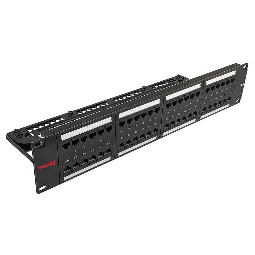 patchpaneel CAT6 UTP 2HE 48 voudig S45