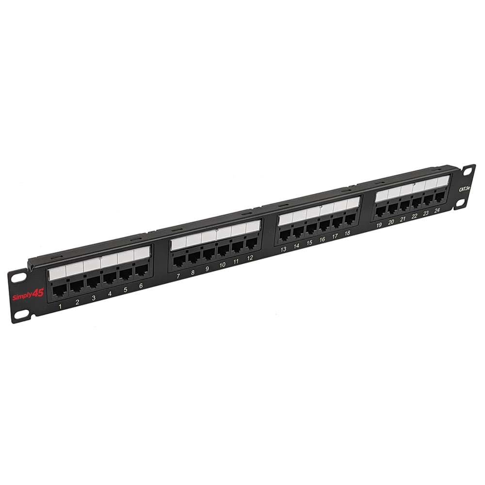 patchpaneel CAT5E UTP 1HE 24 voudig S45