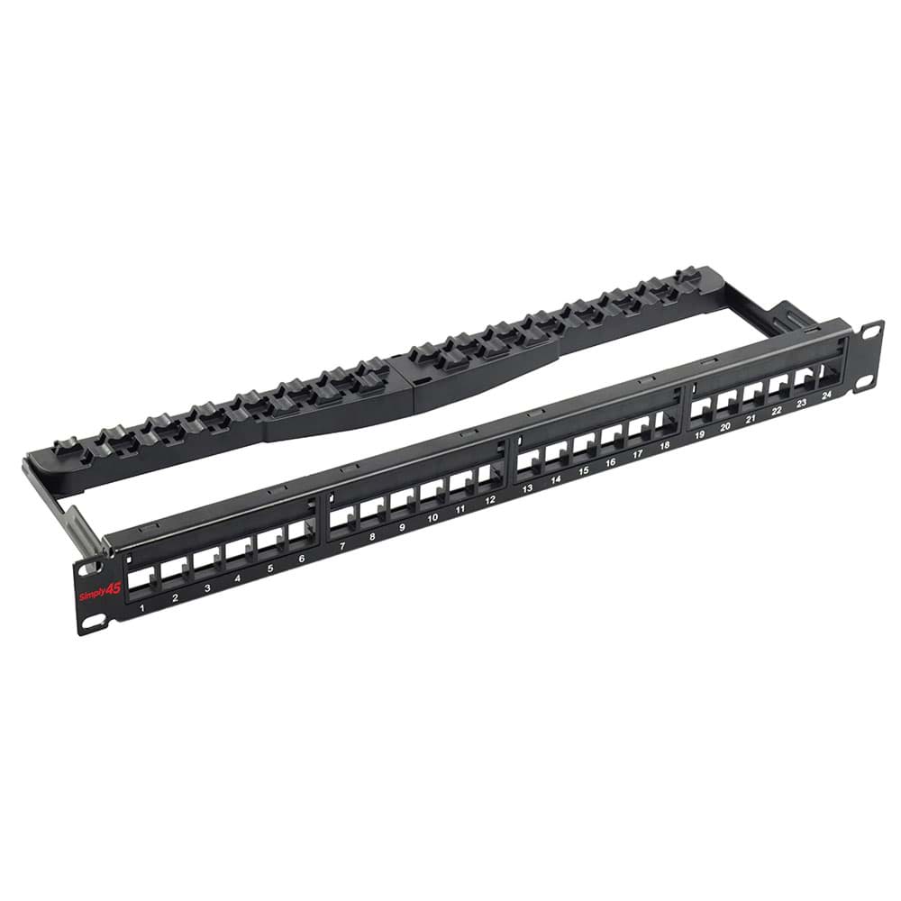 patchpaneel voor keystones 1HE 24 voudig S45