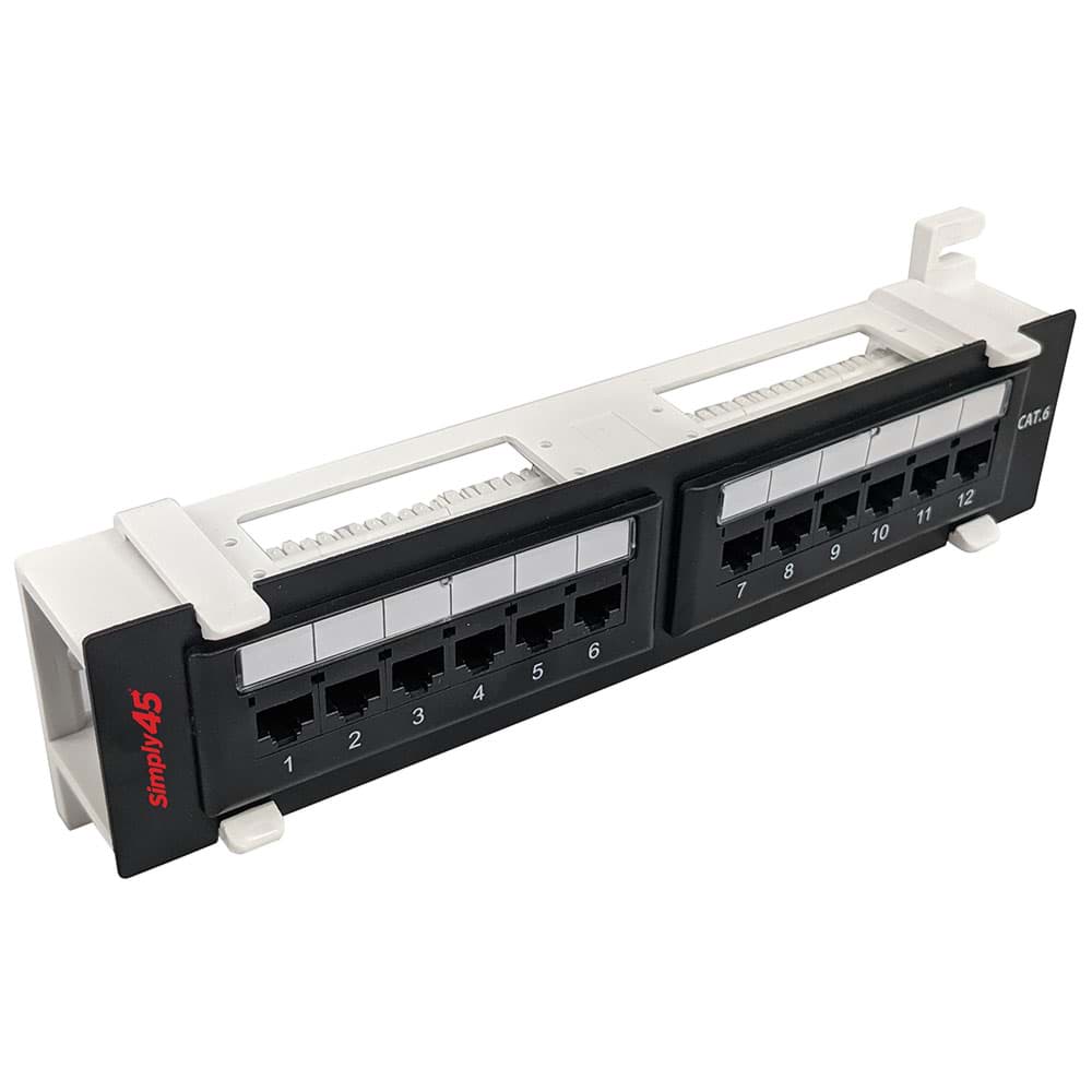 patchpaneel WAND montage voor 12xCAT6 UTP Simply45