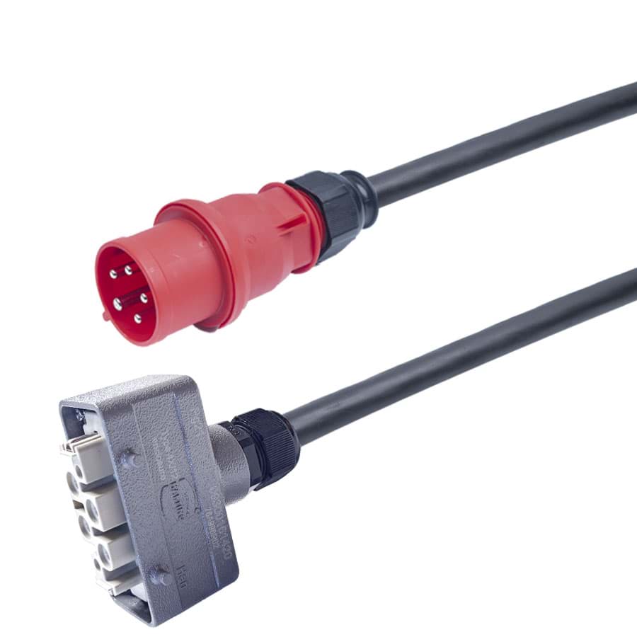 verloopkabel H07RNF 6mm2 CEE 5 pin 32A Bals > Han K4/0 1,5m
