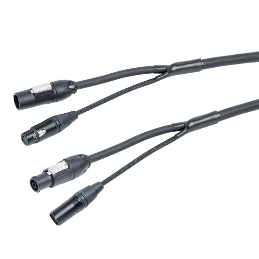 combi Power+Audio 1,5mm2 powerCON TRUE1 + XLR3 zwart  5,0m d15mm