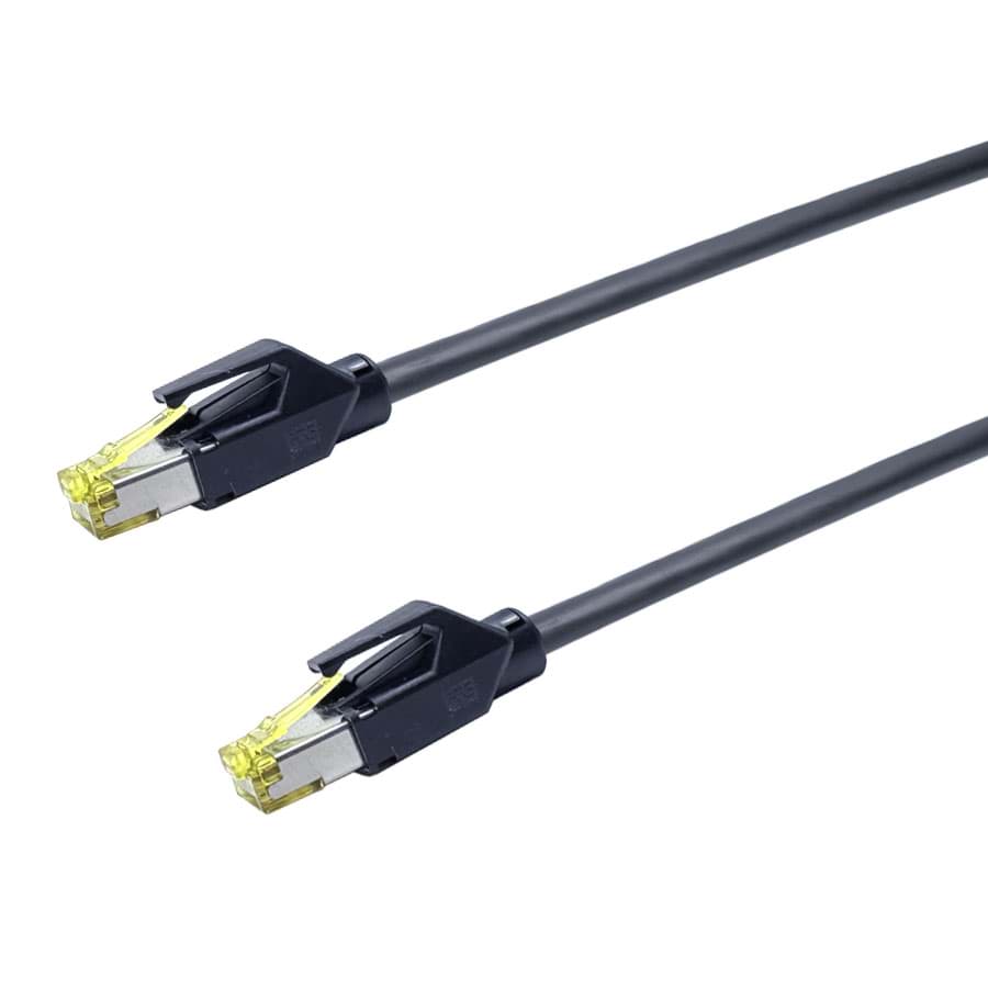 patchkabel CAT7 4P26 PUR Draka RJ45-kunststof zwart  0,5m