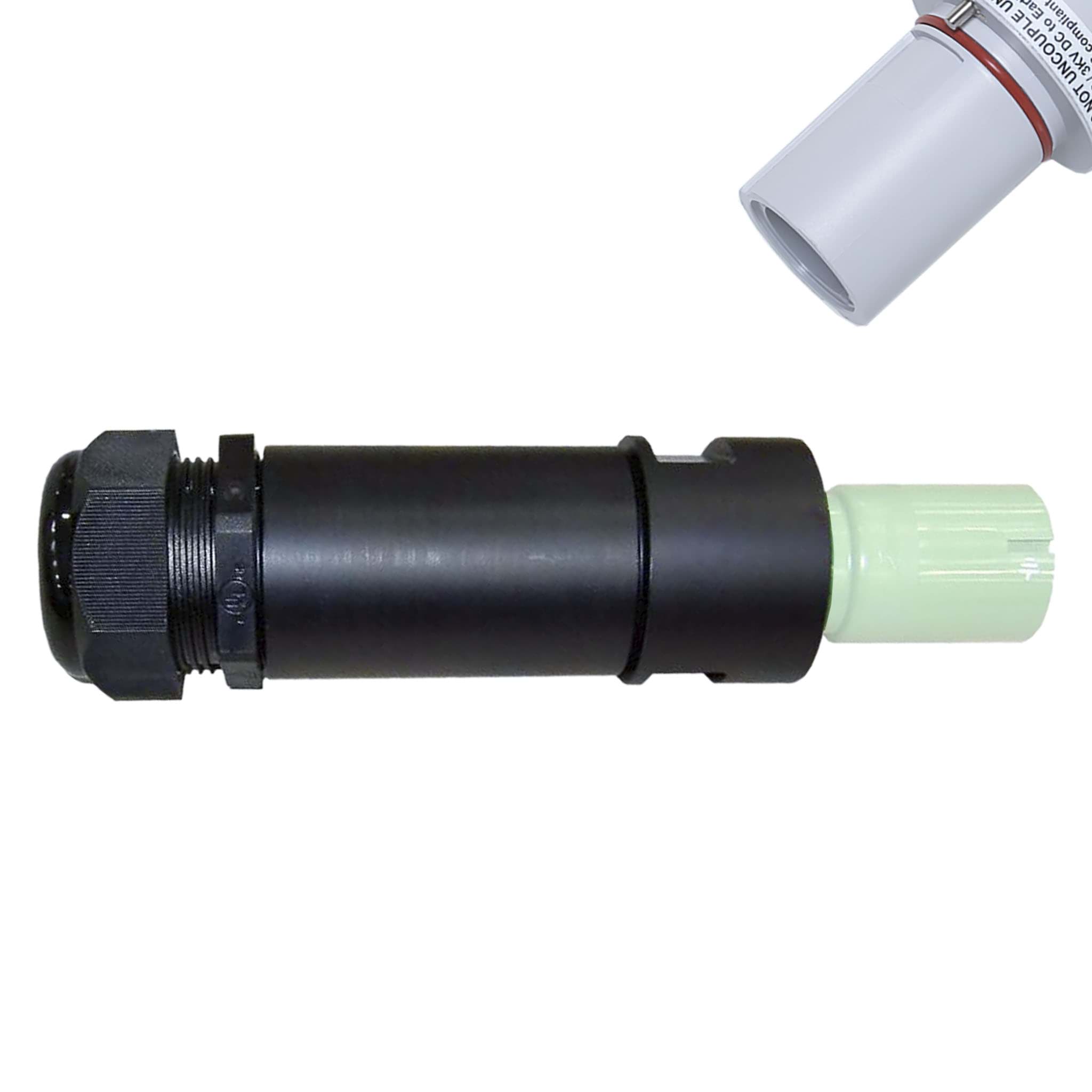 Powerline cable-drain to lug M12 L3 grey + gland M63