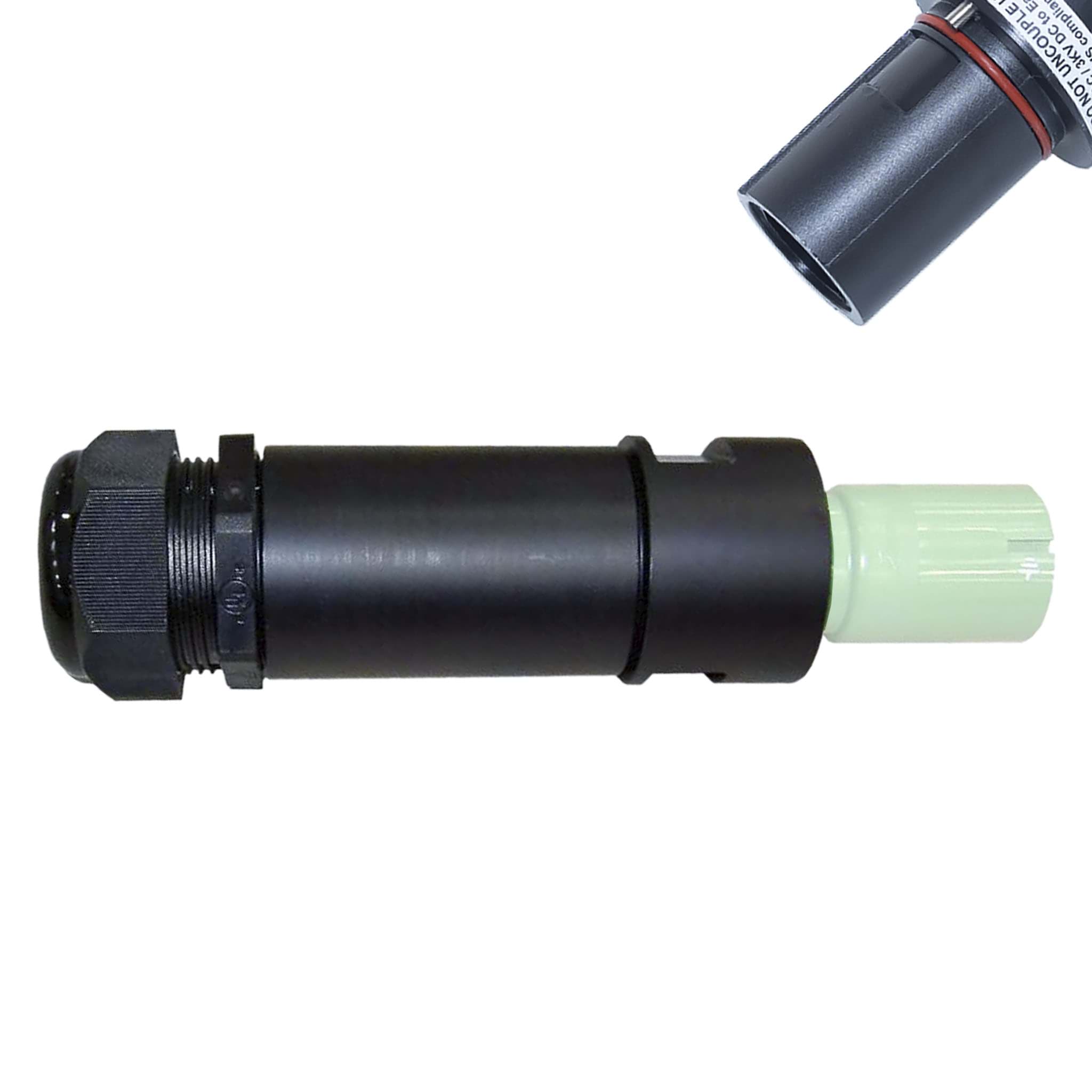 Powerline cable-drain to lug M12 L2 black + gland M63
