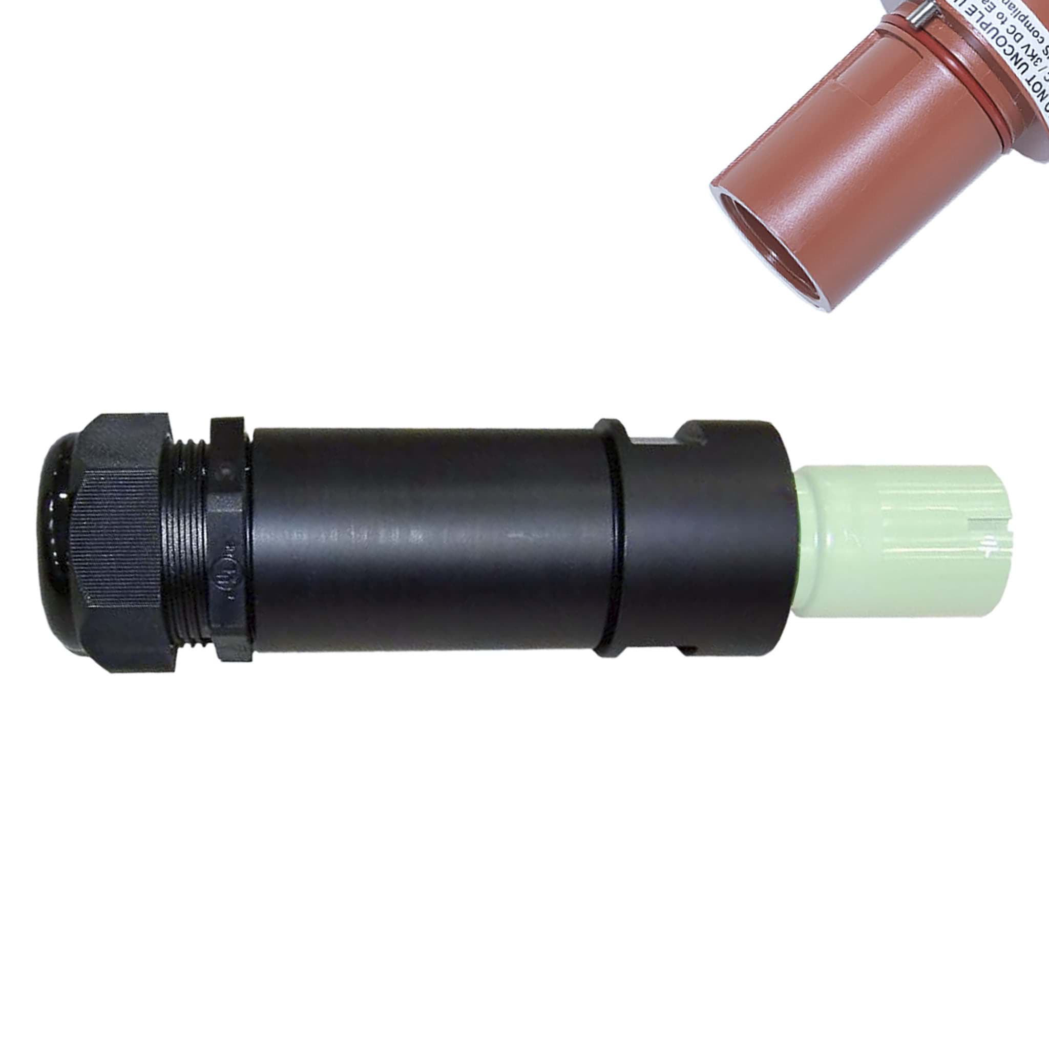 Powerline cable-drain to lug M12 L1 brown + gland M63