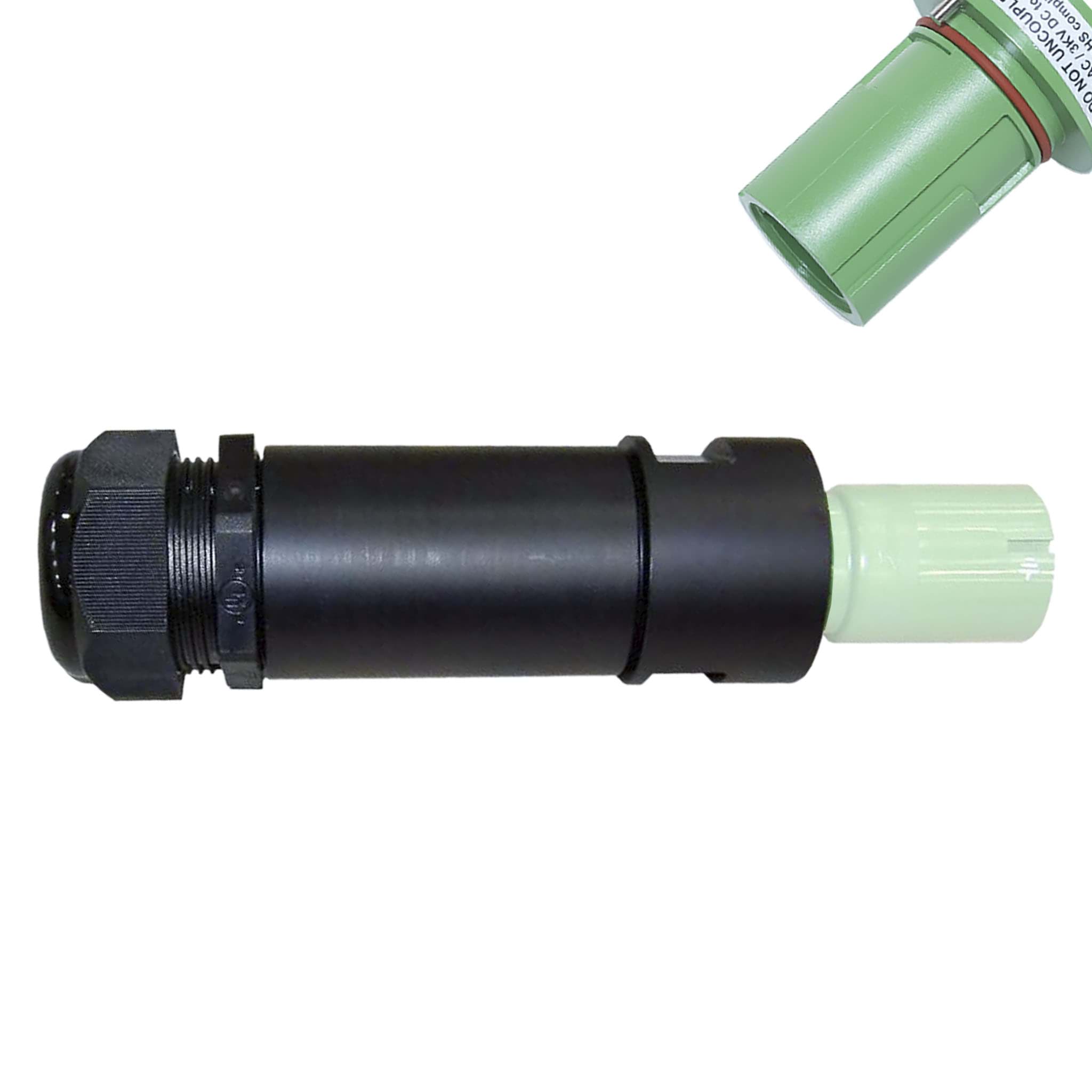 Powerline cable-drain to lug M12 E green + gland M63