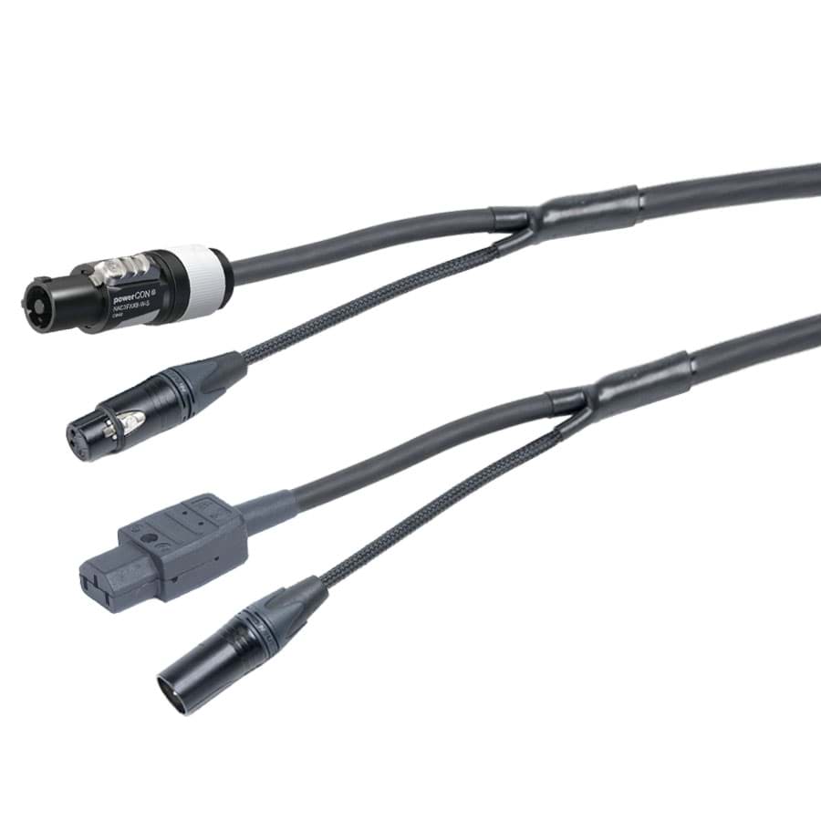 combi Power+Audio 1,5mm2 powerCON 20A/IEC-C13+2xXLR3 zwart  6,0m d15mm
