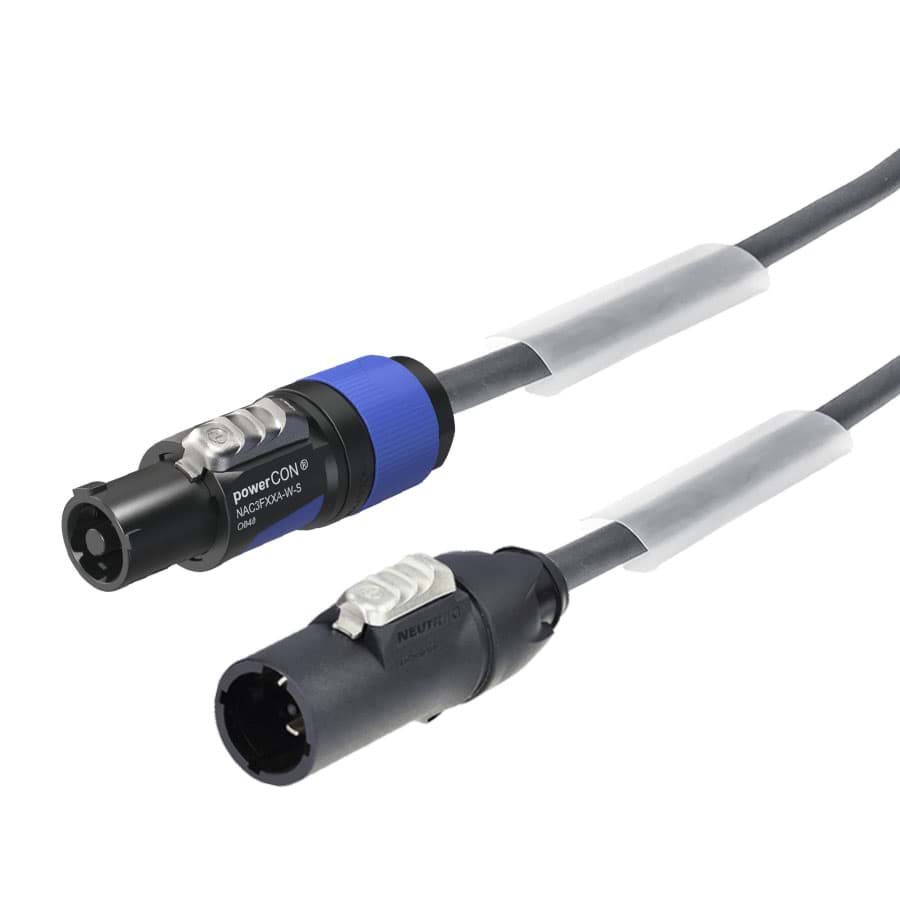 verloopkabel H07RNF 1,5mm2 powerCON TRUE1 > powerCON blauw  0,3m