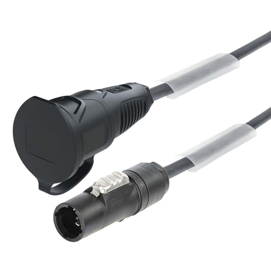 aansluitkabel H07RNF 2,5mm2 powerCON TRUE1 > schuko+KD PCE 2522  1,0m