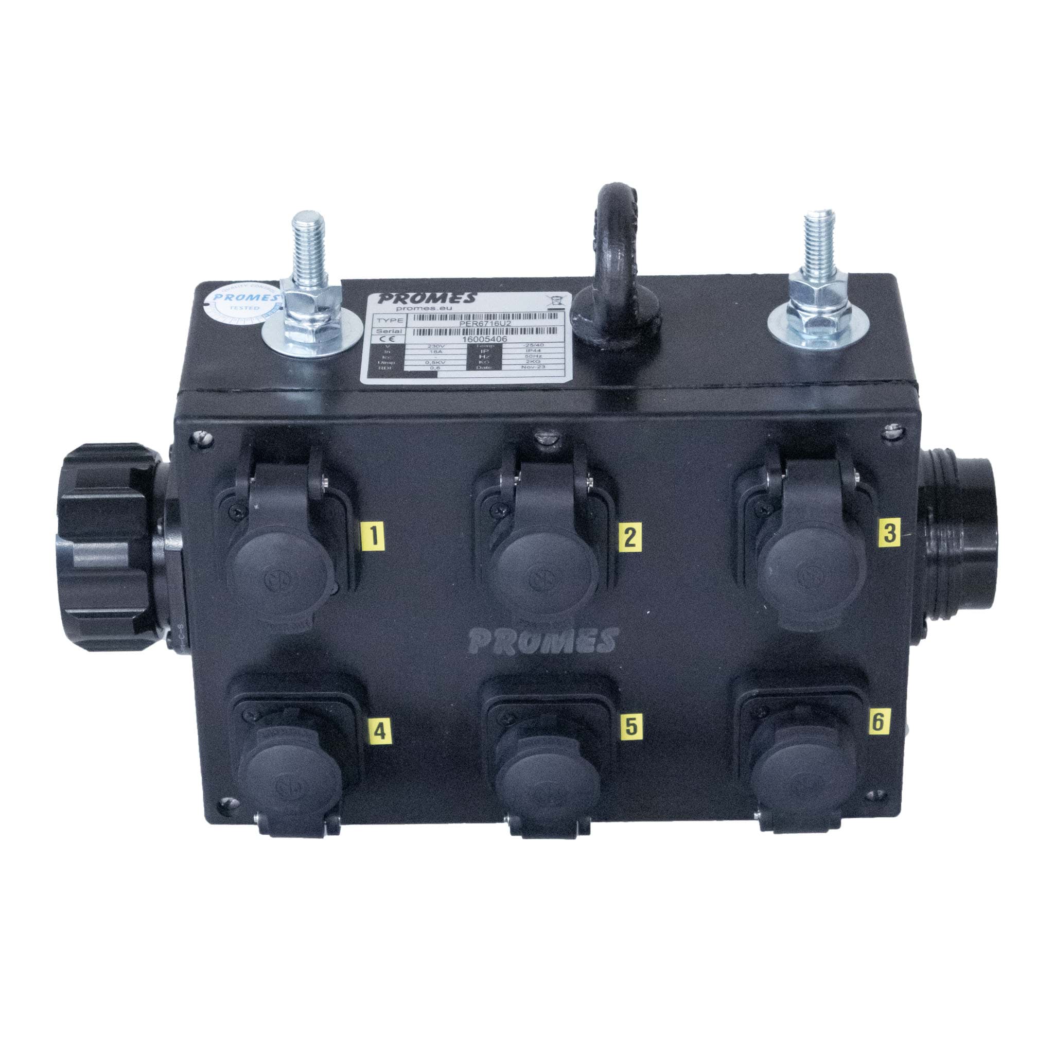 breakout box 19 polig met doorlus > 6x powerCON TRUE1 2xbout Showline