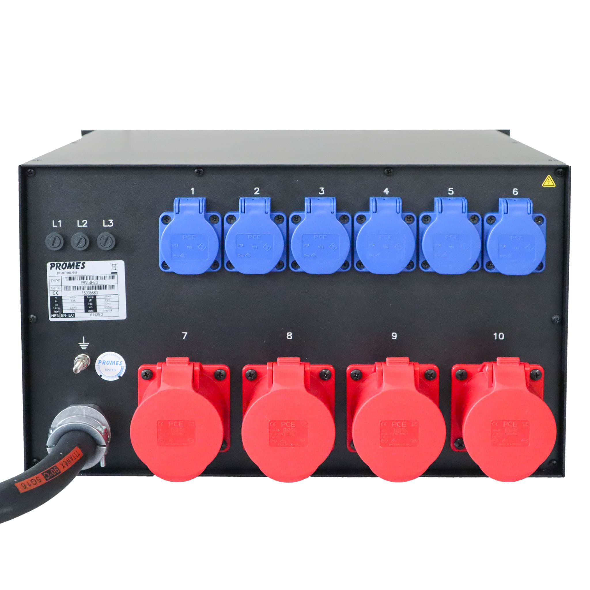 verdeelkast 19inch 6U C563>1,5>HS>4C532+6S [10ALCN+A6+I] ABB-PCE