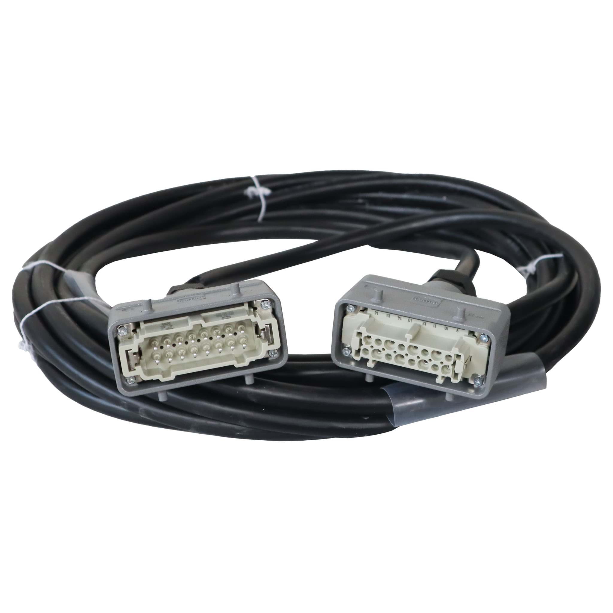 multikabel Softflex zwart 1,5mm2 Harting E 16pin recht grijs 10m