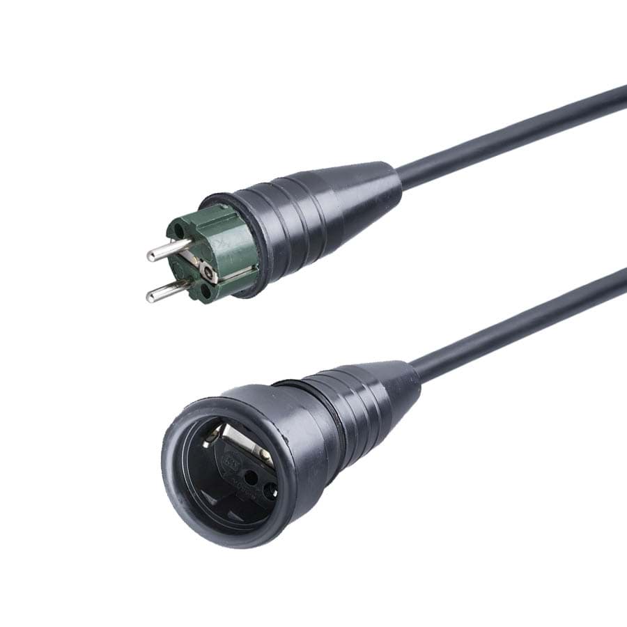 verlengkabel H07RNF 2,5mm2 Schuko Keraf 521-ra+pen legergroen >522 15m