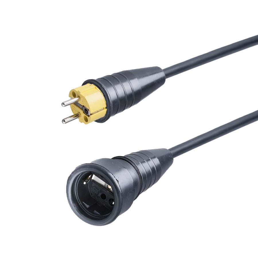 verlengkabel H07RNF 1,5mm2 Schuko Keraf 521-ra+pen geel > 522 15m