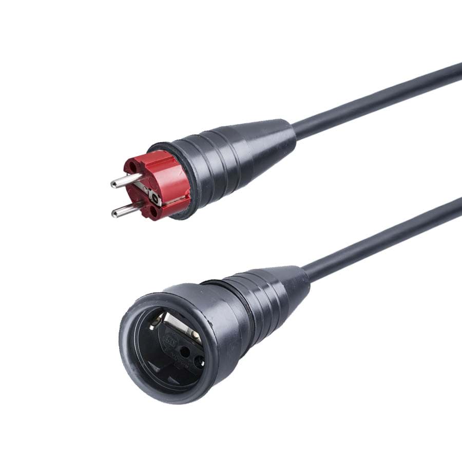 verlengkabel H07RNF 1,5mm2 Schuko Keraf 521-ra+pen rood > 522  2,5m