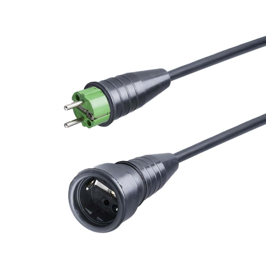 verlengkabel H07RNF 1,5mm2 Schuko Keraf 521-ra+pen groen > 522  5,0m