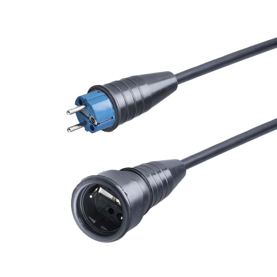 verlengkabel H07RNF 1,5mm2 Schuko Keraf 521-ra+pen blauw > 522 10m