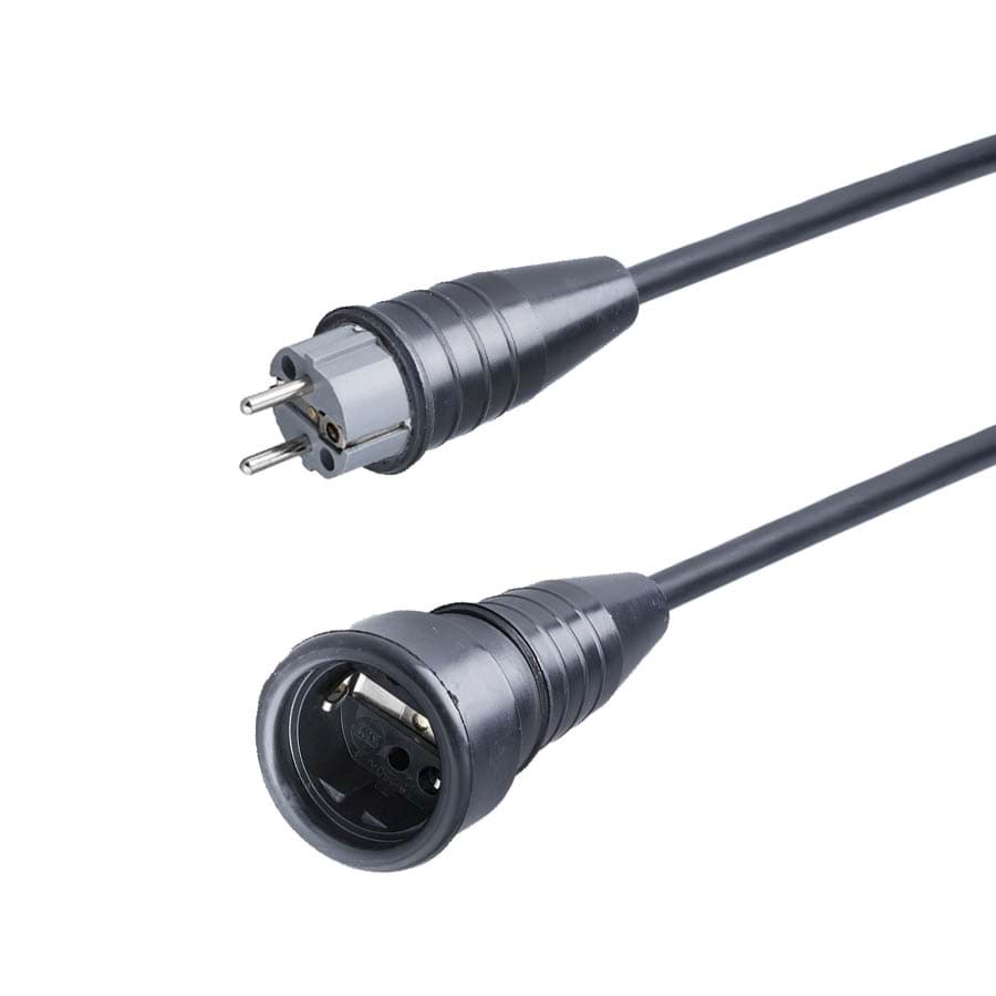 verlengkabel H07RNF 1,5mm2 Schuko Keraf 521-ra+pen grijs > 522 20m